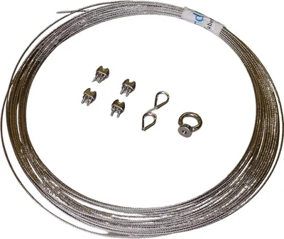 Produktbild von Edelstahl Drahtseil Set 40m 2mm Haltekraft 80kg Niroseil
