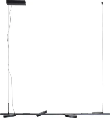 Produktbild von LED-Deckenleuchte IBIZA, schwarz, 32W, warmweiß, 1766lm, Metall, Abmessungen: 130x120x33cm, IP20, Maxlight