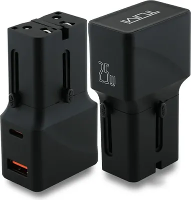 Obrázok produktu pre Cestovný adaptér Tumi 25 W Usb-C / Usb-A Black