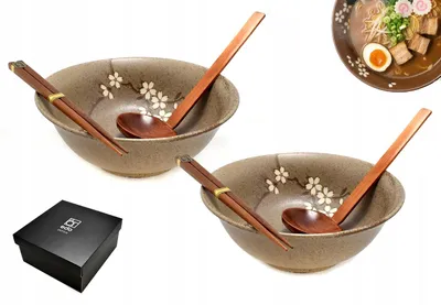 Produktbild von Emro Aziatica Ramen Schalen Set Löffel Stäbchen 1100ml