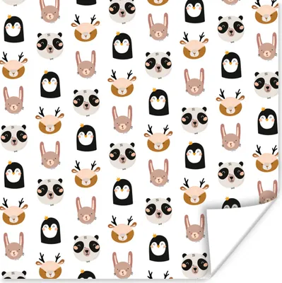 Produktbild von MuchoWow® Poster Tiere - Muster - Natur 100x100 cm - Babyzimmer