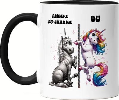 Produktbild von Andere 85-Jährige Du Einhorn Tasse Schwarz Party Freundin 85 Jahre Feier