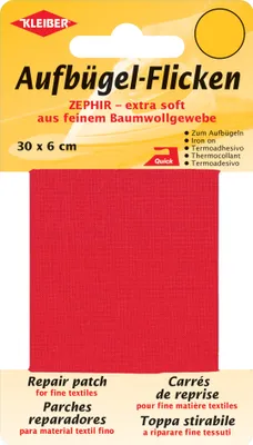Produktbild von KLEIBER Zephir-Aufbügel-Flicken 300 x 60 mm rot