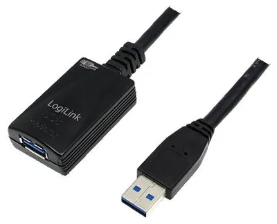 Produktbild von LogiLink USB 3.0 Verlängerungskabel 5m schwarz