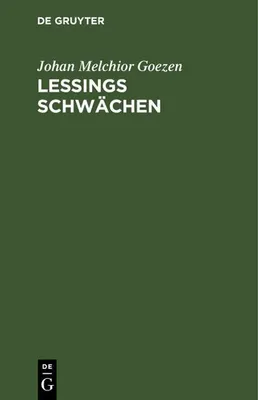 Produktbild von Leßings Schwächen