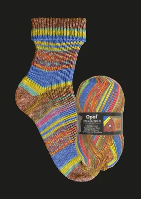 Produktbild von Opal Hundertwasser II | 4-fach Sockenwolle 100g | Farbe 2100