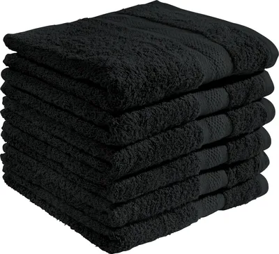 Produktbild von REDBEST Handtuch Chicago" 6er-Pack schwarz 50x80 cm"
