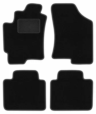 Obrázek produktu pro Velurové autokoberce pro: Hyundai Elantra III 2000-2006 (sedan) – sada 4 ks, černé, na míru – Wielganizator LUX