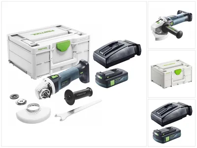 Image de Festool AGC 18-125 EB-Basic Meuleuse d'angle sans fil 18 V 125 mm Brushless + 1x batterie 3,0 Ah + chargeur + Systainer