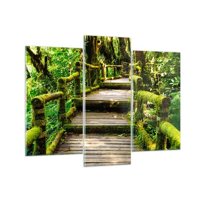 Produktbild von Bilder auf glas - Asien natur park brücke - 130x100cm - Glasbilder - Wandbilder - Kunstdruck - zum Aufhängen bereit - Wanddekoration aus Glas - Glas Bilder - Wandbild auf Glas - GCB130x100-2417