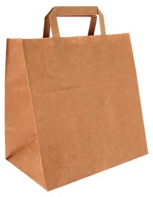 Image de Sac en papier moyen 26 x 17 x 27 cm, marron (250 pièces)