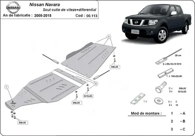 Produktbild von Unterfahrschutz für Getriebe aus Nissan Navara D40 - 2005 - 2015
