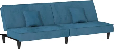 Produktbild von vidaXL Schlafsofa Blau Samt