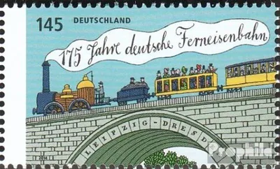 Produktbild von Briefmarken BRD (BR.Deutschland) 2014 Mi 3070R mit Zählnummer (kompl.Ausg.) postfrisch Deutsche Ferneisenbahn