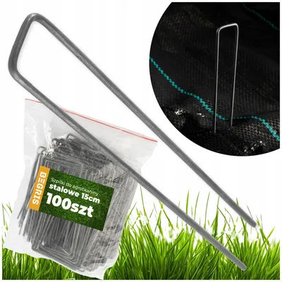 Produktbild von Begris Stahl-Heringe für Mulchfolie 15cm 100 Stück
