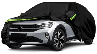 Immagine prodotto di Copertura per auto, tipo garage completo, per VW Taigo dal 2020 al 2024, colore nero, impermeabile, con porta con cerniera