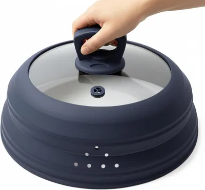 Image de Solidchoice - Couvercle anti-éclaboussures pour micro-ondes, pliable et avec poignée