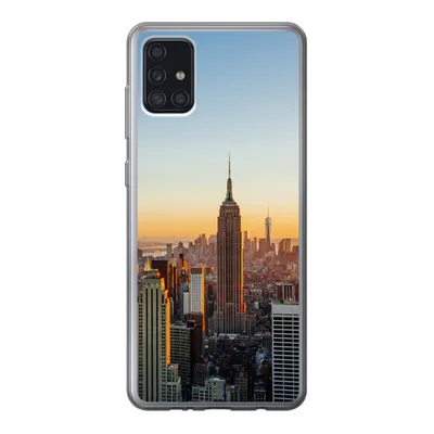 Produktbild von MuchoWow® Handyhülle Schutzhülle Hülle für Samsung Galaxy A52 5G New York - Skyline - Sonnenuntergang Silikon Softcase Handy Hülle - Umschlag