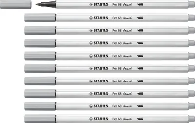 Produktbild von STABILO Premium-Filzstift mit Pinselspitze für variable Strichstärken - Pen 68 brush -…