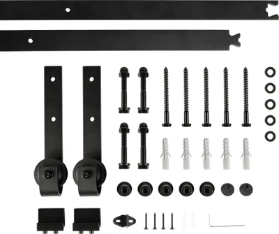 Produktbild von Schiebetürsystem Schiebetürbeschlag Laufschiene Schiebetür System für Glas/Holztür（200cm ）