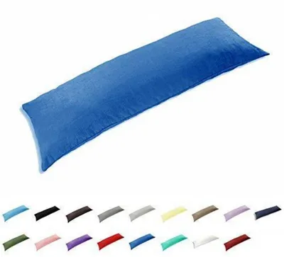 Productafbeelding van Kussensloop, 51 x 122 cm, koningsblauw, envelopsluiting, 100% katoen, draaddichtheid 300