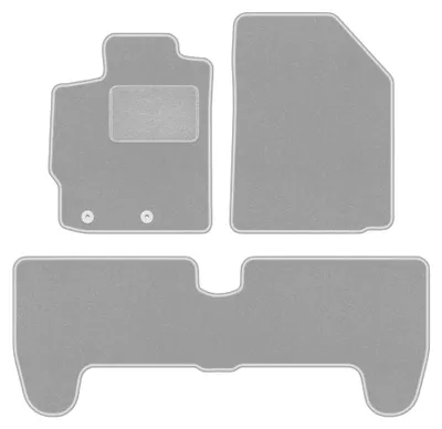 Obrázek produktu pro Velurové autokoberce pro: Toyota Yaris II 2005-2011 (hatchback) – sada 4 ks, šedé, na míru – Wielganizator OSLO