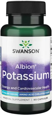 Produktbild von Albion Chelat-Kalium-Glycinat 99 mg 90 Kapseln Swanson Health Products