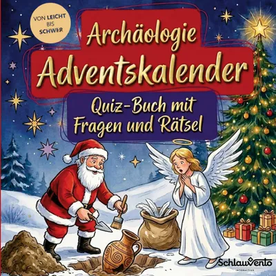 Produktbild von Archäologie-Adventskalender: Quiz-Buch mit Fragen und Rätsel