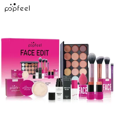 Produktbild von Make-up Set All-in-One – Lidschatten, Puderpalette, Lipgloss & Lip Oil Pinsel – Komplettes Schminkset als Geschenkidee für Damen & Mädchen Kosmetik