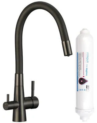 Produktbild von Laveo RIVECO Küchenarmatur mit schwenkbarem Auslauf und Filtersystem BRIB968D