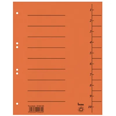 Produktbild von Bene Trennblatt Verwendung für Papierformat: DIN A4 Werkstoff: Karton