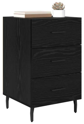 Obrázek produktu pro vidaXL Noční stolek černý dubový vzhled 40 x 40 x 66 cm materiál na bázi dřeva