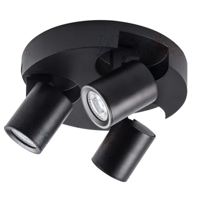 Zdjęcie produktu dla Lampa sufitowa LAURIN czarna 3xGU10x35W aluminium wym:11x22x22cm IP20 Kanlux