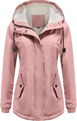 Produktbild von Damen Winterjacke Winterjacke Baumwolljacke Warme, verdickte Reißverschlusstaschenjacke (S-5XL)