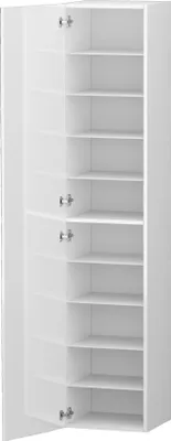 Produktbild von Schuhschrank >Anzio< in Weiß Hochglanz - 45x191x35cm (BxHxT)