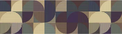 Produktbild von Sanders & Sanders selbstklebende Tapetenbordüre Kreise im Bauhaus-Stil Dunkelblau und Beige 10 x 500 cm