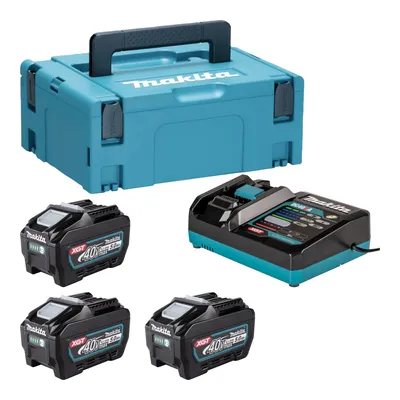 Produktbild von Makita Power Source Kit 3x BL 4050 F Akku 40 V max. 5,0 Ah XGT + DC 40 RA Ladegerät + Makpac