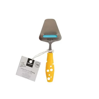 Obrázek produktu pro Kráječ na sýr Boska Mini Cheesy/pohodlná velikost/design s otvory/nerezová ocel/plast/žlutá/stříbrná / 155 x 55 x 15 mm