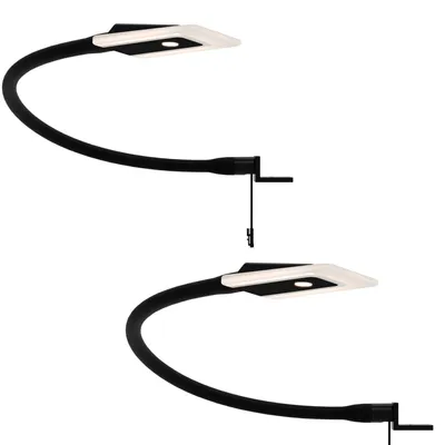 Produktbild von kalb | Diora Dual Bettleuchte Flexibel Leseleuchte Nachttischlampe 2er Set schwarz