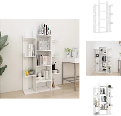 Zdjęcie produktu dla vidaXL Regał na książki biały 86x25,5x140 cm Materiał drewnopochodny - Regały i półki na książki