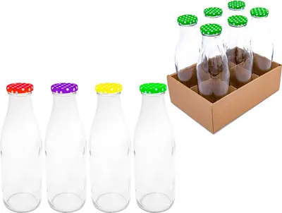 Obrázok produktu pre Fľaša sklo 1000ml so závitovým viečkom SOK