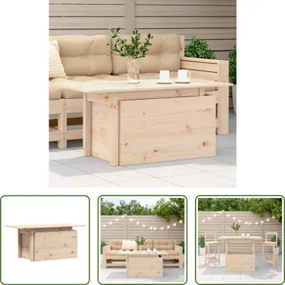 Produktbild von The Living Store Gartentisch 100x50x75 cm Massivholz Kiefer