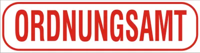Produktbild von INDIGOS UG - Magnetschild "Ordnungsamt" 45 x 12 cm reflektierend - Magnetfolie für Auto / LKW / Truck / Baustelle / Firma