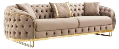 Produktbild von Stilvoller Dreisitzer Wohnzimmer Chesterfield Sofa  Möbel Neu
