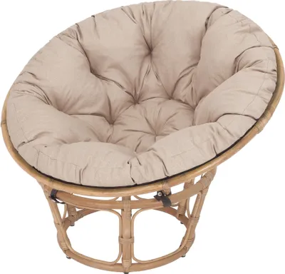 Obrázek produktu pro Polštář na křeslo Papasan - Pohodlný polštář na sedadlo a podlahu 114 cm pro pohodlné sezení a relaxaci Polštář na zahradní nábytek Zahradní křeslo Béžová barva