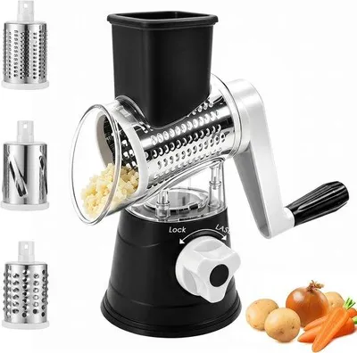 Produktbild von Groenterasp mit Zange – 3-in-1-Gemüseraspel aus Edelstahl – Multifunktionale Gemüseschneider