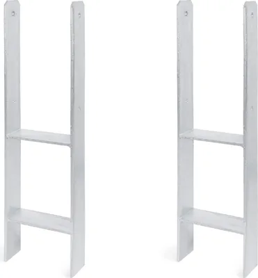 Produktbild von Alberts 2 x H-Pfostenträger, 141x600 mm, Materialstärke 6 mm, Tiefe 60 mm, feuerverzinkt