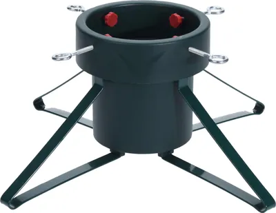 Produktbild von ECD Germany Weihnachtsbaumständer mit Wasserschale und 4 Feststellschrauben, Dunkelgrün, aus Metall, Tannenbaumständer für Bäume bis 250 cm Höhe, Christbaumständer Sternförmige Weihnachtsbaum Ständer