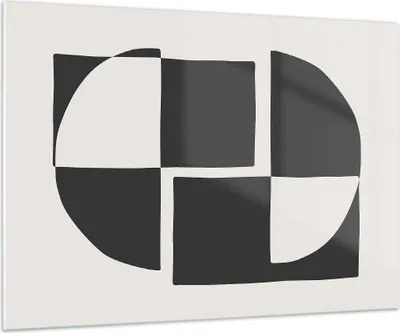 Produktbild von Bilder auf glas - Einteilig - Abstraktion Kontrast Figuren - 100x70cm - Glasbilder - Wandbilder - Bilder - Wanddekoration aus Glas - Glas Bilder - Wandbild auf Glas - GAA100x70-4495
