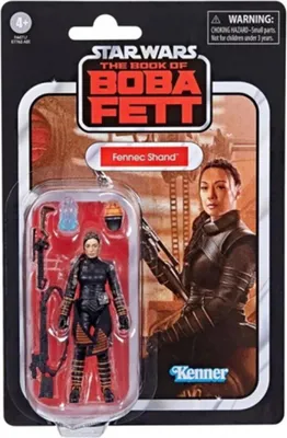 A Star Wars action figure in its original packaging.